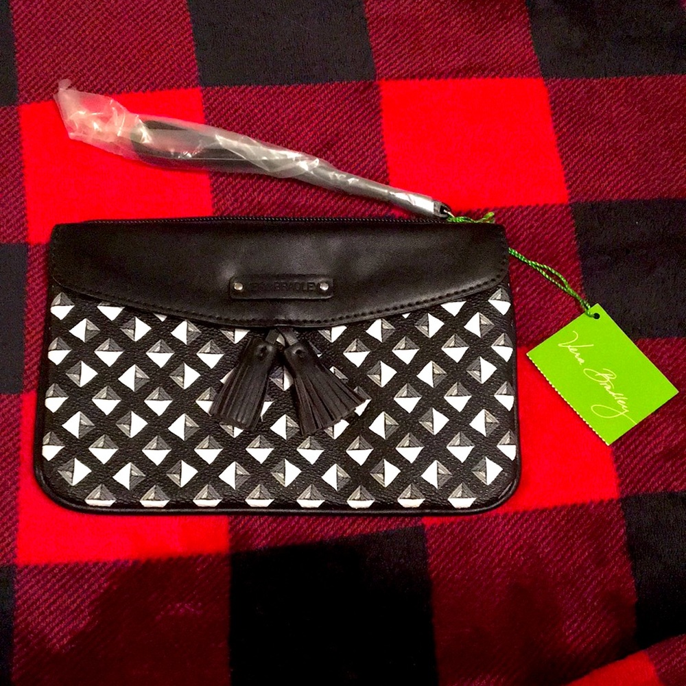Vera Bradley Tassel Faux Leather Wristlet